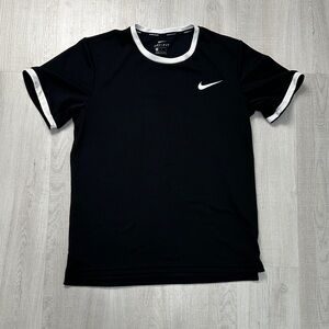 Nike Men's Black Tee with White accents- workout athletic -Dri-Fit~size small